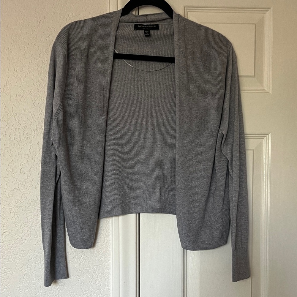 Banana Republic Light Gray Cardigan